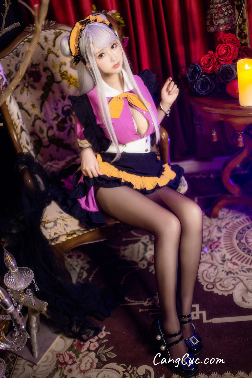 Coser@羽生三未 – 万圣黑丝女仆